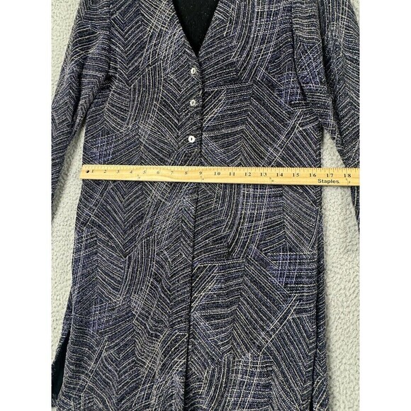 Vintage Rabbit Designs Dress Cardigan Set Womens 12M Blue Metallic Stretch USA - Picture 4 of 16